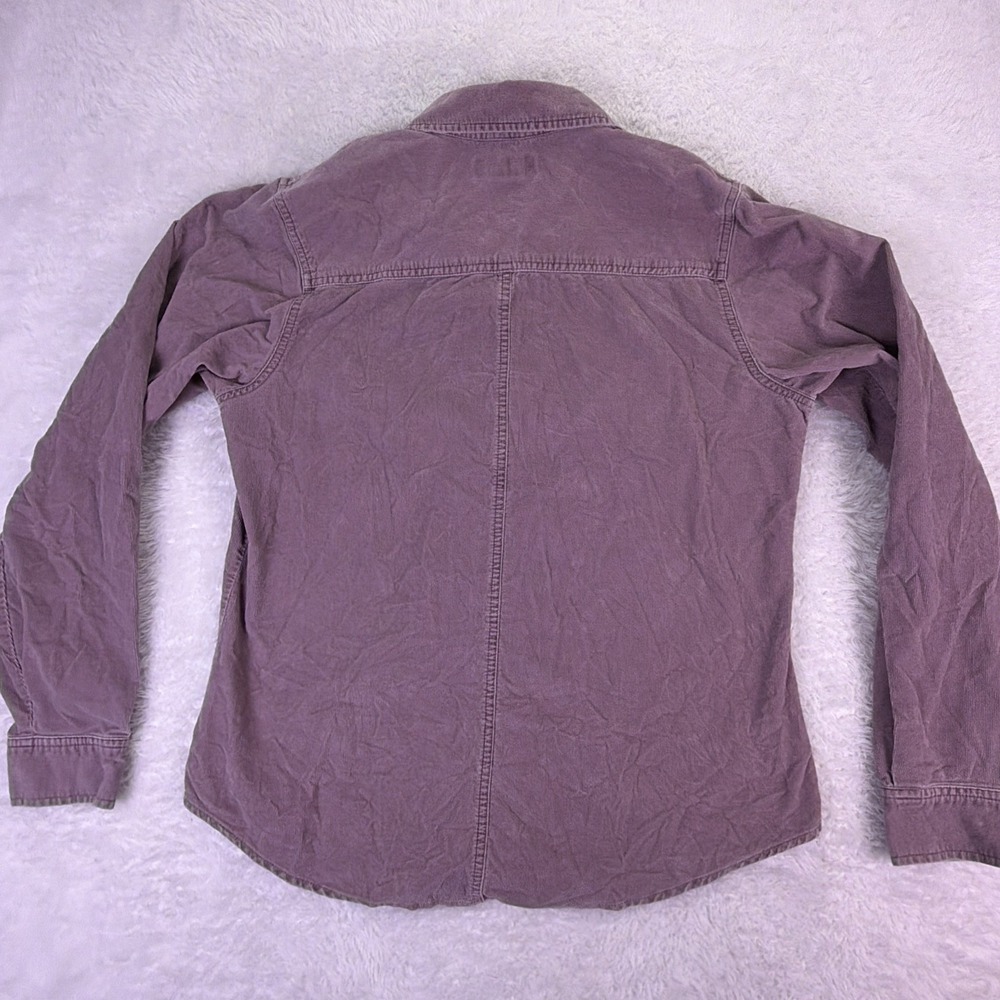 Eddie Bauer Womens M Corduroy Long Sleeve Shirt Snap Buttons - Lavender/Purple - Picture 6 of 6